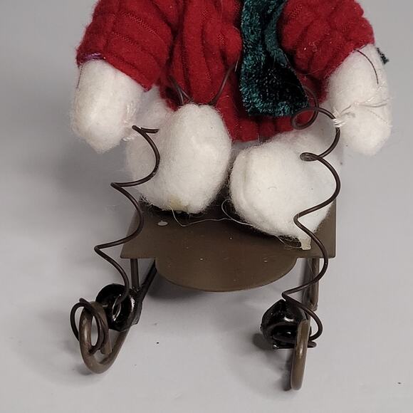 Festive Snowman on Sled Ornament - Holiday Decor - Picture 3 of 15